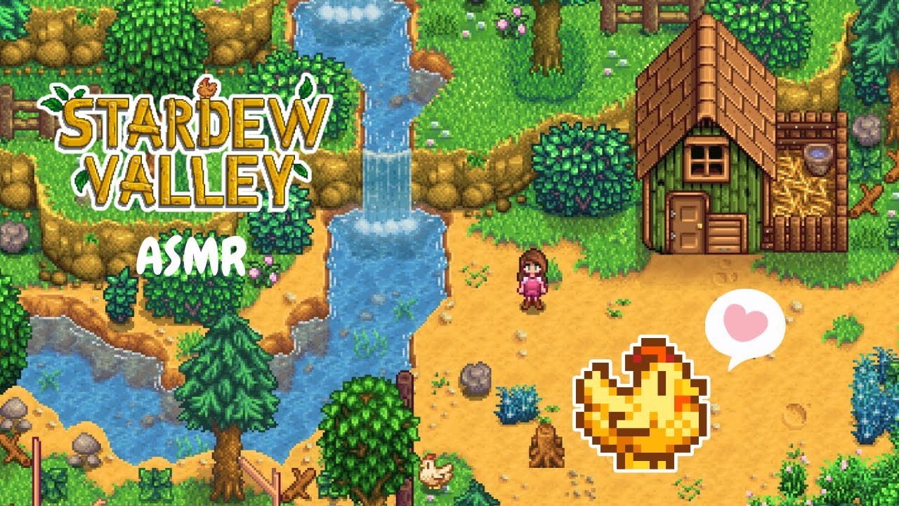Stardew Valley ASMR 🌼 Starting A New Farm in the 1.6 Update (With Chickens!) 🐤 Close-up whispering