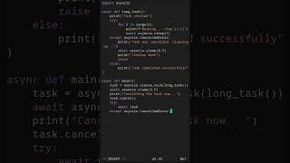 Task Cancellation in Asyncio with Graceful Cleanup
