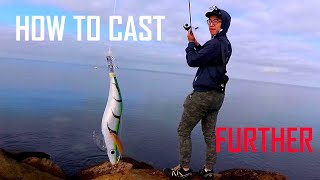 How To Cast Squid Jig FURTHER !