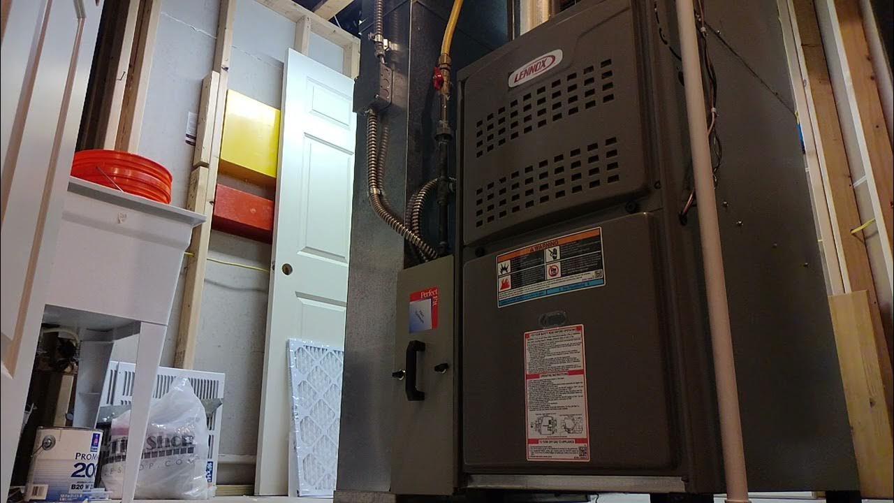 My new Lennox Merit ML180UHE Furnace Startup (4k60) YouTube