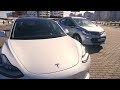 Первая в мире встреча Tesla Model 3 и Opel Ampera-e | Обзор