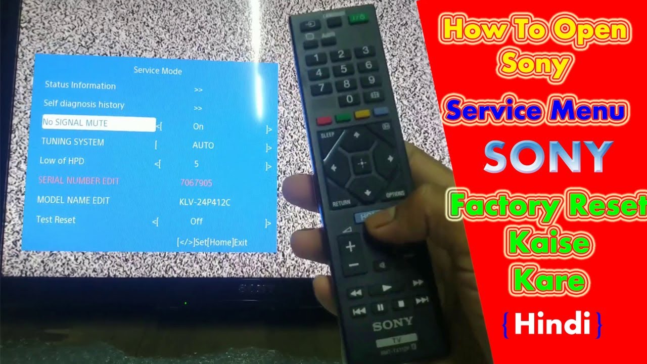 How To Open SONY LED TV Service Menu  Sony Bravia Hard Reset