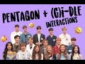 (G)I-DLE and Pentagon Interactions