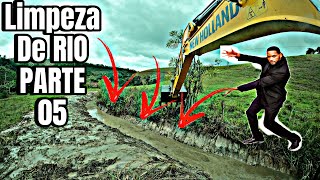 Limpando RIO com escavadeira parte 05 op galego capixaba