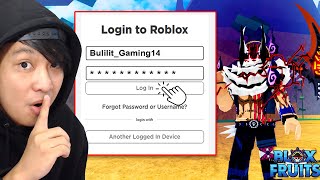 I LOGGED Into My SON BLOX FRUITS Account! - ROBLOX
