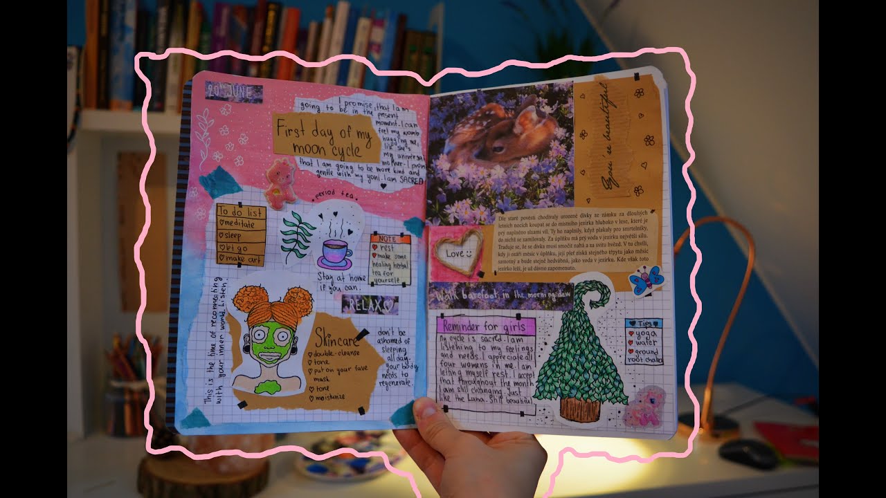 🌙 ART JOURNAL WITH ME | MOON CYCLE