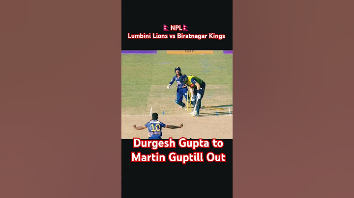 #npl #cricket #wicket #durgesh #gupta to #martinguptil #out Lumbini Lions vs Biratnagar Kings