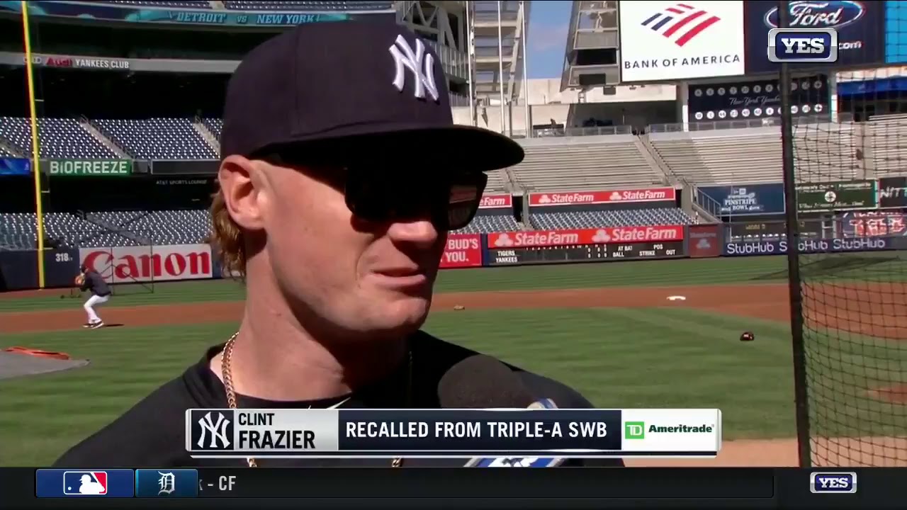 Clint Frazier on being called back up to the Majors 