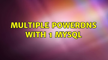 Multiple powerdns with 1 mysql