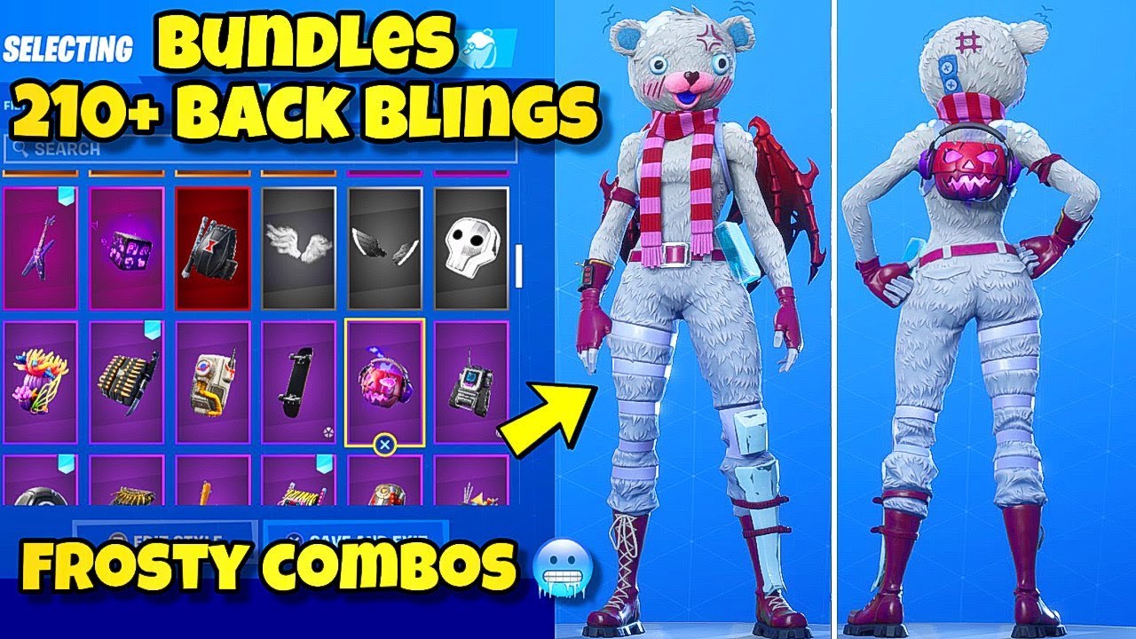 NEW "BUNDLES" SKIN Showcased With 210+ BACK BLING! Fortnite BR (BEST
