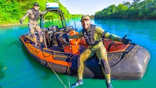 Searching for TREASURE With Coast Guard MILITARY BOAT!! (ft DALLMYD)