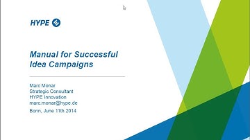 Webinar: Manual for Successful Idea Campaigns - A Guide for Practitioners