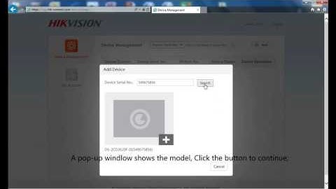 How to add devices into Hik Connect via web browser with audio
