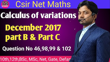 #51 | Csir Net Maths Calculus Of Variations | Dec 2017 | Net | Gate | IIt Jam | Nbhm | MSc | 2021 |