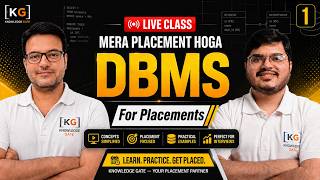 DBMS for Placements by Ekagra Sir | Complete Concepts + Questions | Mera Placement Hoga