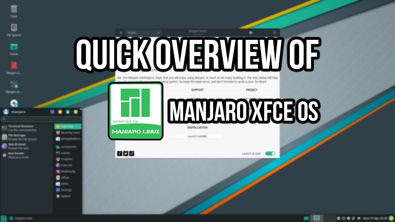 Quick Overview of Manjaro XFCE OS - YouTube