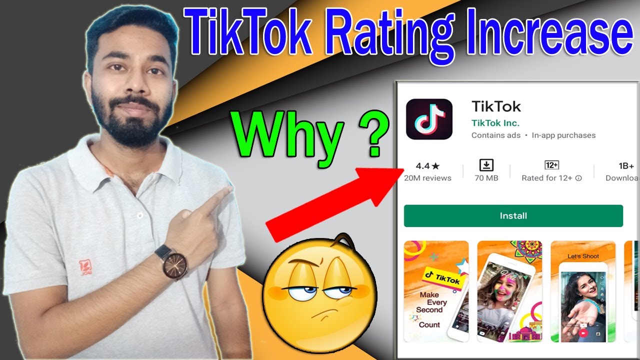 TikTok Rating Increase - TikTok Rating Down - Why TikTok Rating 4.4 ...