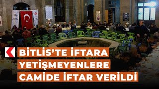 Bitlis’te Iftara Yetişmeyenlere Camide Iftar Verildi