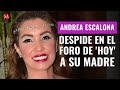 Andrea Escalona despide a su madre, Magda Rodríguez en el foro de 'Hoy'