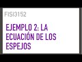 Ejemplo 2: Ecuación de los Espejos