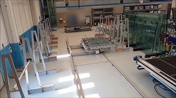 Transversal Bilateral Glass Sheet Loader with 4+2 racks - Macotec