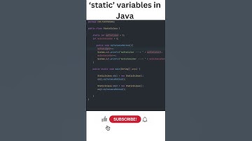 static variables in Java #shorts #shortvideo #java #static #variables