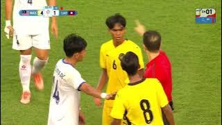 Laos defender Phetvixay apologises for cynical foul vs Malaysia | Football SEA Games 2025