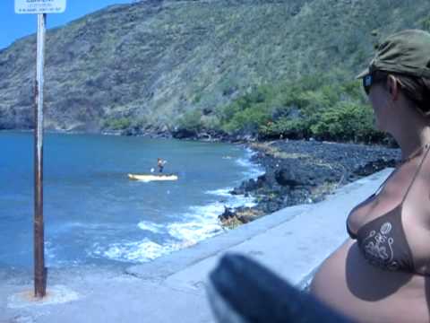 Heather and other residents cleaning up Kealakekua...