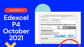 Edexcel IAL P4 October 2021 Exam Paper