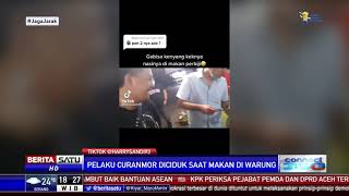 Viral Video Polisi Ciduk Pelaku Curanmor Saat Makan di Warung