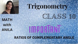 76 :  Complementary Angle | Trigonometry | Class 10 | By , Ms. Anila