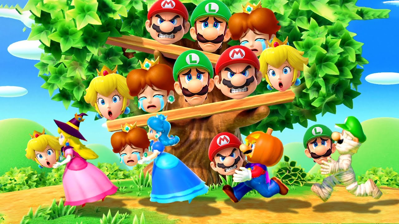 マリオパーティシリーズ】ハロウィンで大乱闘！ピーチvsデイジーvs