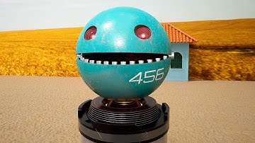 Pacman, Rolling Robot, and Lava Robot Battle in the Ultimate High-Tech Maze Challenge