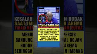 Kesalahan Fatal Bojan Hodak Buat Persib Tidak Menang Vs Arema Karena Tak Masukkan Beckham Putra