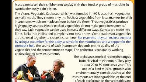 Playing with your food (Text) Excel 7 Module 6