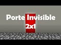 Porte invisible 2x1 tuto redstone