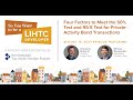 Aug. 15, 2023: So You Want to Be a LIHTC Developer: 4 Factors to Meet the 50% Test and 95-5 Test
