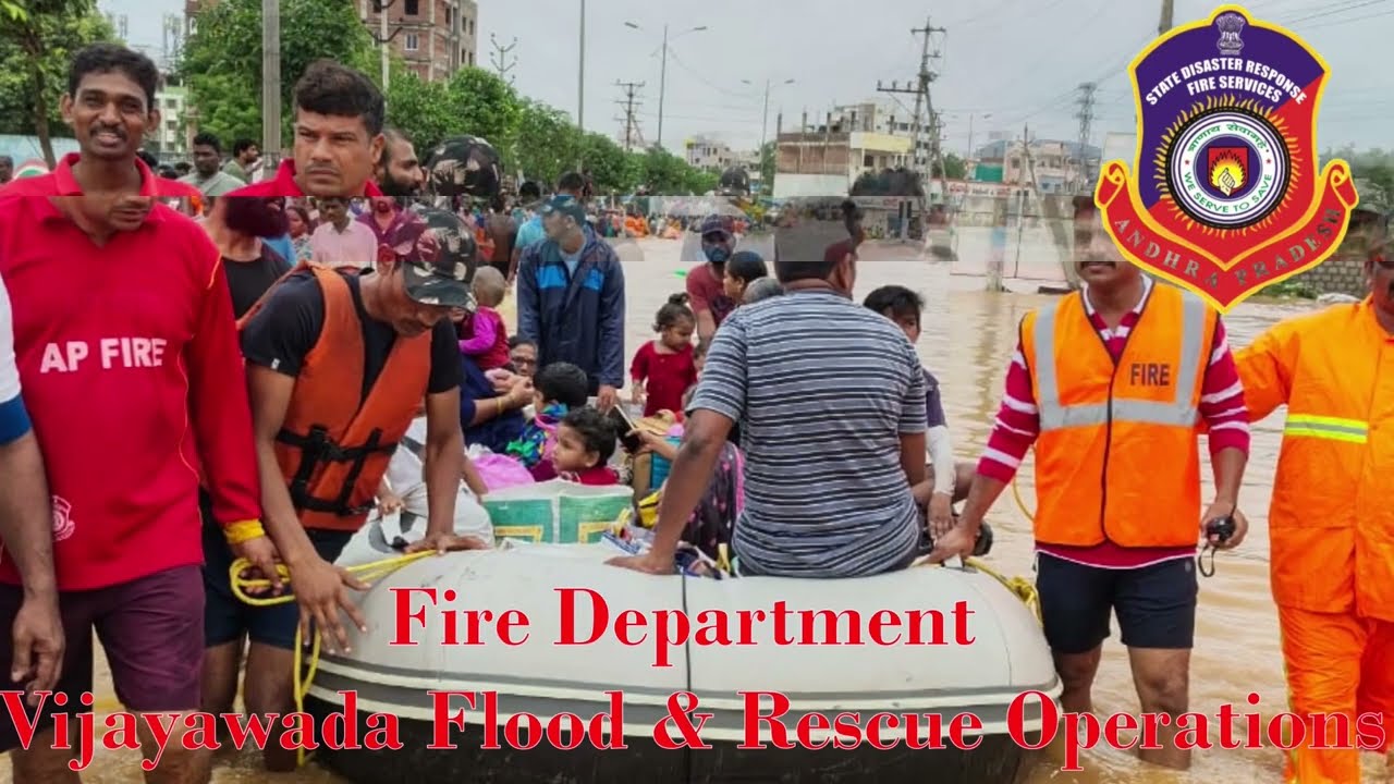Vijayawada-Budameru Flood & Rescue Operations || AP State Disaster Response & Fire Services