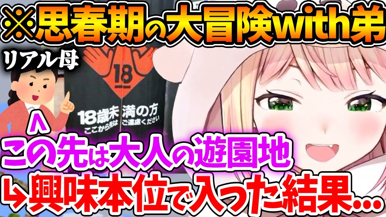 18禁コーナーに興味を持ってブラザーと共に大冒険したお話【ホロライブ/切り抜き/VTuber/ 桃鈴ねね / さくらみこ 】