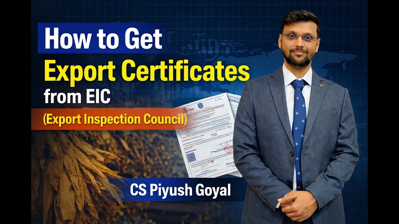 How to Get Export Certificates from EIC (Export Inspection Council) | Step-by-Step Guide 2026" (video lesson)