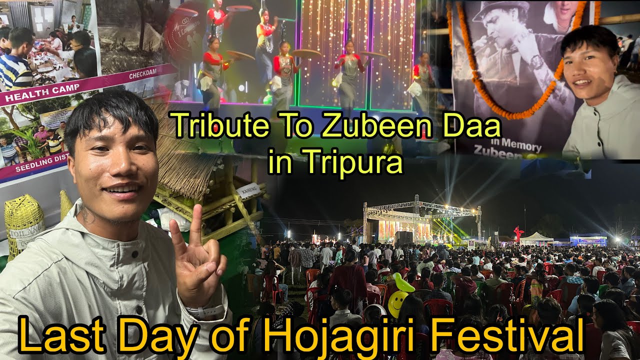 Tribute To Zubeen Daa♥️in Tripura Hojagiri Festival of Reang Community Last Day of Hojagiri Festival