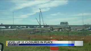 465 ramps onto US 31 NB now closed until November