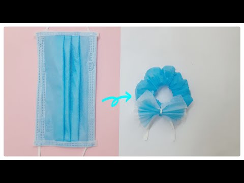 Cách Làm Cột Tóc Từ Khẩu Trang Y Tế Rất Đơn Giản/ Scrunchies Cách Làm Cột Tóc Từ Khẩu Trang Y Tế Rất Đơn Giản/ Scrunchies