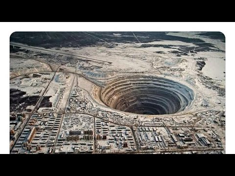 The Mirny diamond mine in Russia is one of the largest man-made holes on Earth