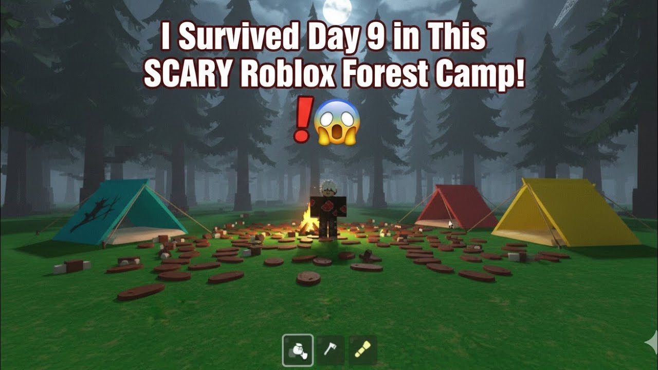 I Survived Day 9 in This SCARY Roblox Forest Camp 