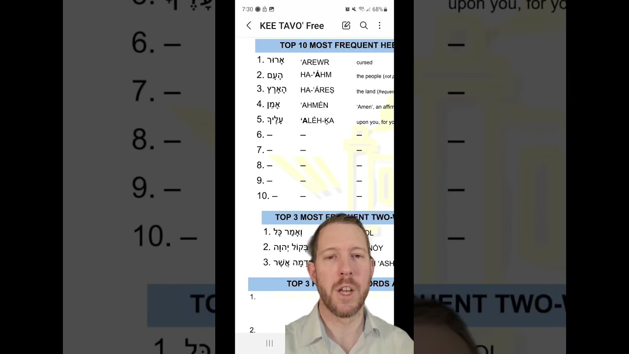 LEARN HEBREW Torah Portion TOP 5!  