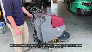 Full Kleen Sweep 28 Walk Behind Elec Sweeper - How to with The Shed Update
