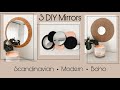 3 DIY Decor Mirrors | Scandinavian | Modern | BOHO