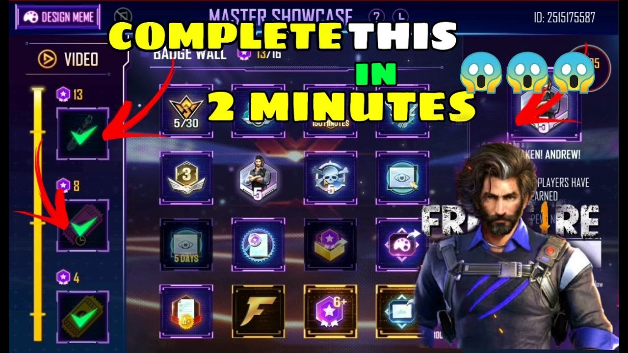 How to complete master showcase event | free fire FFWS