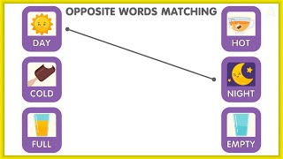 Opposite Words Matching Game | English Learning | Match the letters with pictures | ABCD matching screenshot 5